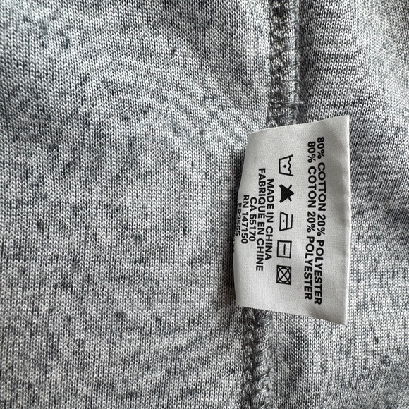 Frank & Oak Washed-Velvet Crewneck in Grey Heather Men's XL Cotton blend - Picture 9 of 12